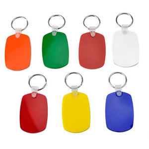 Oval Plastic Key Tag for Keychain