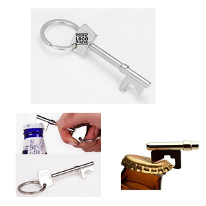 Key Shaped Keychain with Bottle Opener